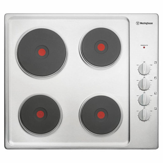 Westinghouse WHS642SC 60Cm Stainless Steel Solid Hotplate Cooktop - The Appliance Guys