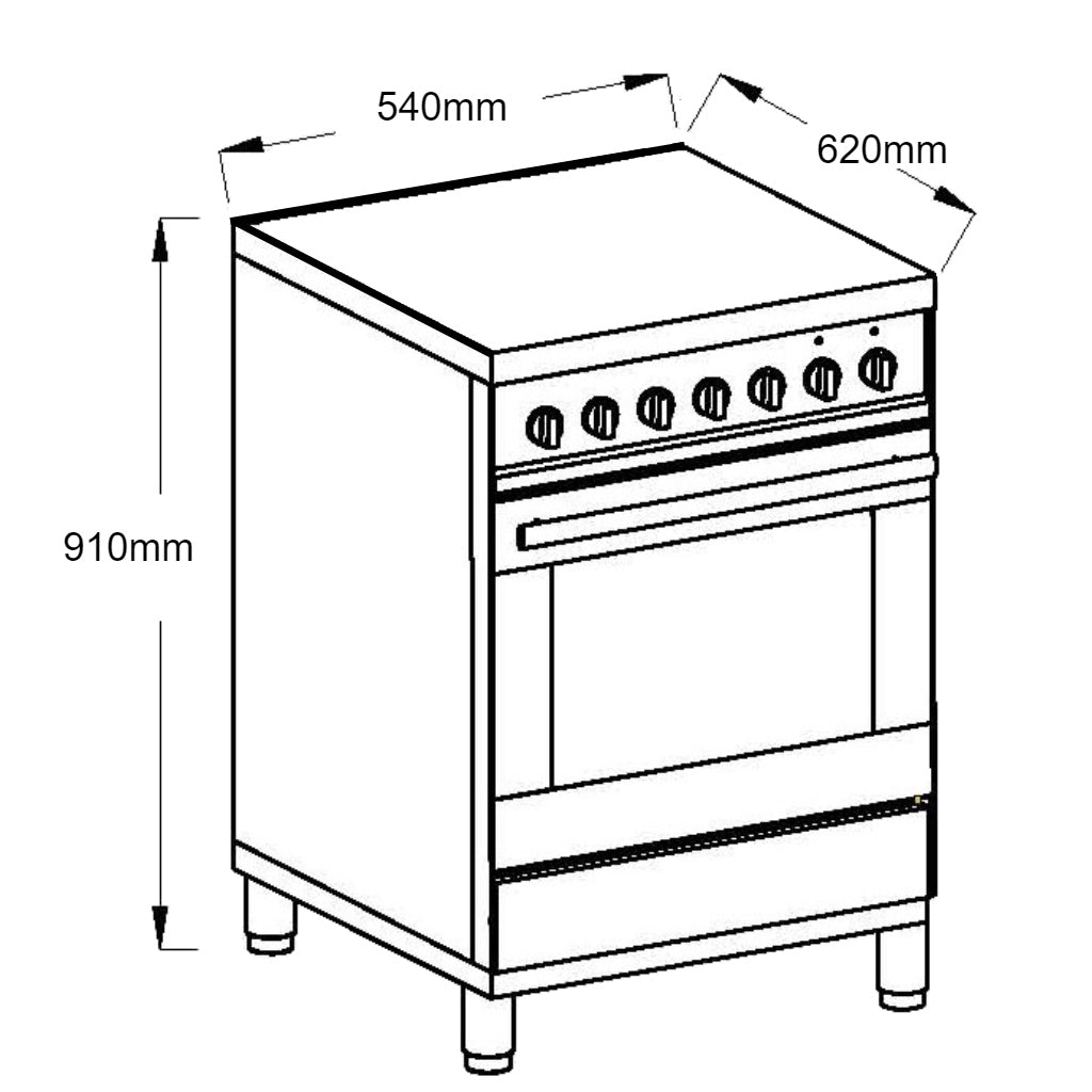 Westinghouse WLE622WC 60cm White Electric Freestanding Stove - The Appliance Guys